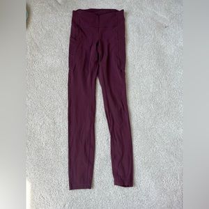 Maroon Lululemon leggings size 2